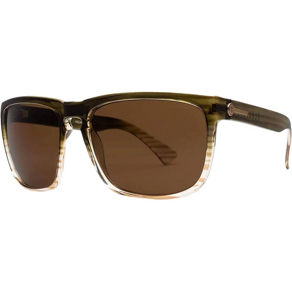NEW ELECTRIC LABEL men's knoxville polarized sunglasses in red wood / bronze pol